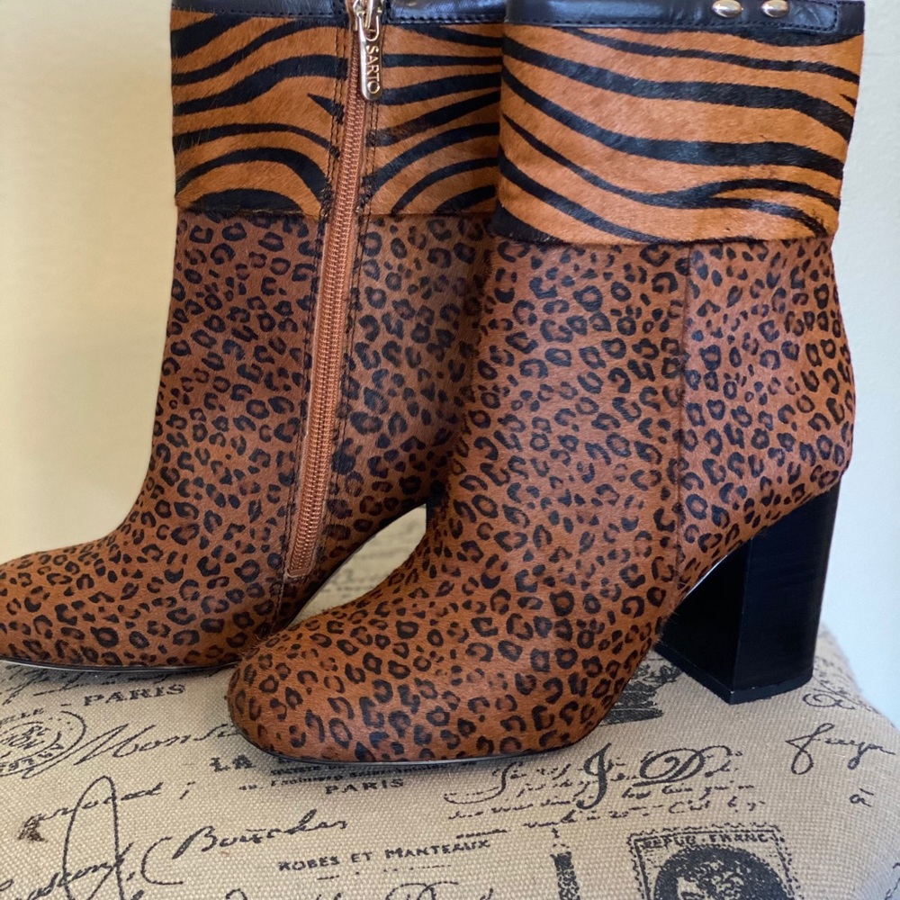 Franco Sarto leopard/cheetah boots NWOB 👢👢 - Picture 8 of 10